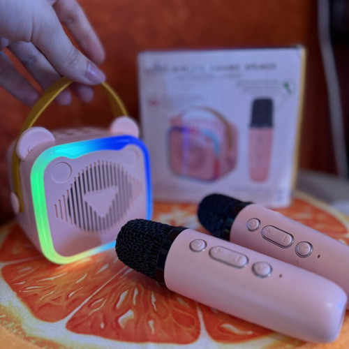 Bluetooth Karaoke Set με 2 ασύρματα μικρόφωνα σε πολύ καλή κατάσταση