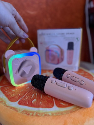 Bluetooth Karaoke Set με 2 ασύρματα μικρόφωνα σε πολύ καλή κατάσταση