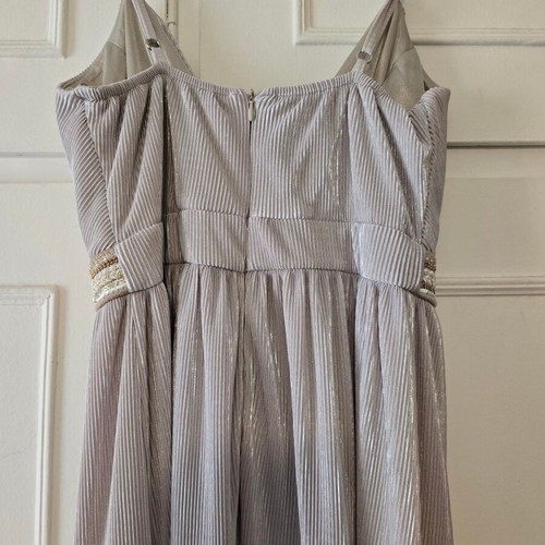 Angelo Psarros women's dress like new, size 1, gray and silver