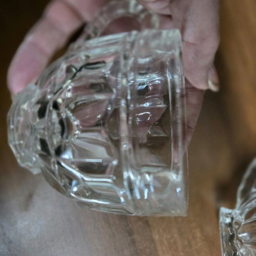 Set of two glass cups new