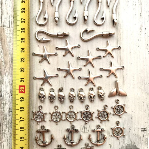 Silver metal elements pack of 36 pieces