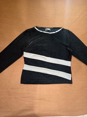Black blouse with silver details used, size Medium