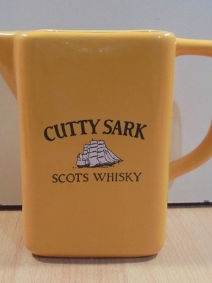 Cutty Sark Scots Whisky old promotional ceramic jug used