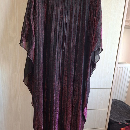 Women's iridescent black pink purple dress semi-transparent like new
