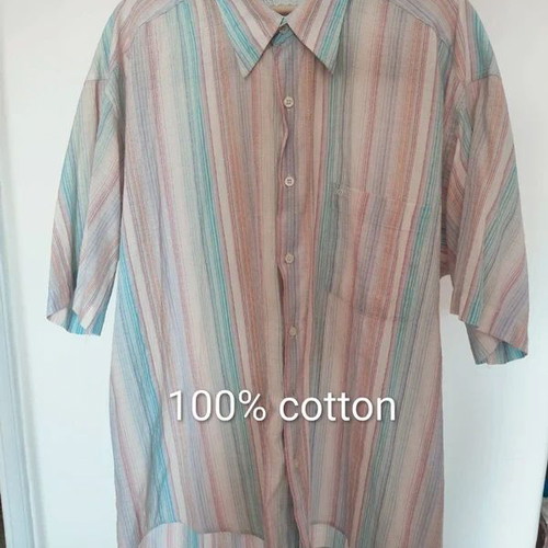 Hugo Boss vintage striped cotton men's shirt XL like new
