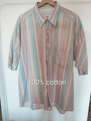 Hugo Boss vintage striped cotton men's shirt XL like new