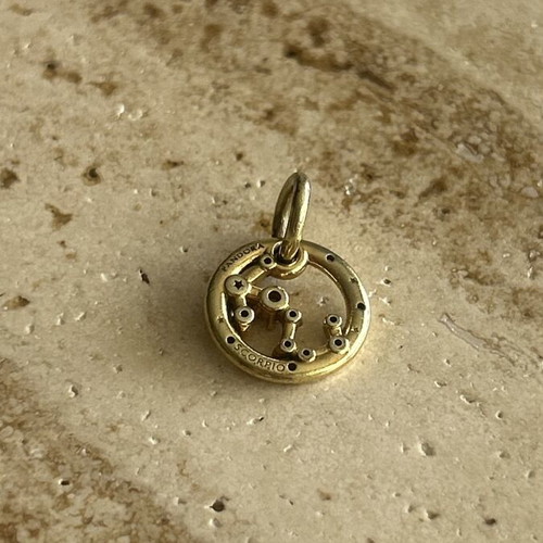 Pandora Scorpio Charm 14K Gold Plated with Cubic Zirconia like new