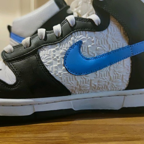 Nike Dunk sneakers like new, white-black-blue, size 42.5