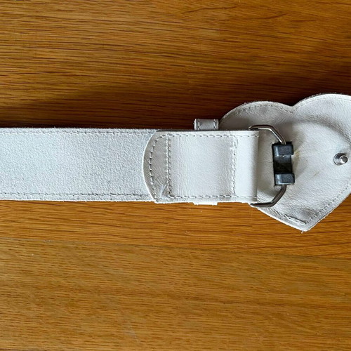 Moschino vintage belt white genuine leather like new