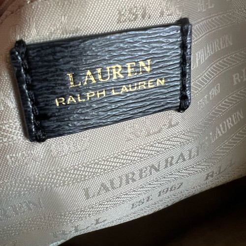 Ralph Lauren Oxford Tote Leather Bag Black like new