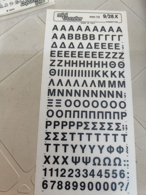 Transfer letters mini transfer new