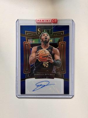 Panini Select Signatures Donovan Mitchell Auto Blue Prizm 02/49 new
