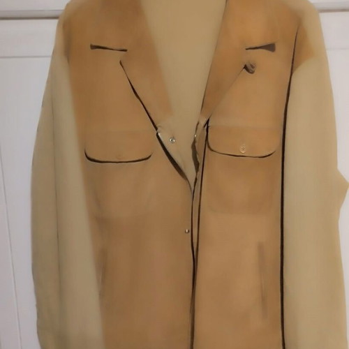 Vintage men's jacket used ochre L/XL minimal & timeless