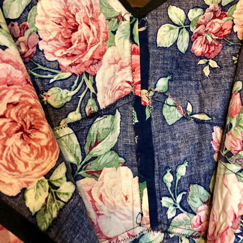 Summer dress like new, blue multicolor, sizes S and M