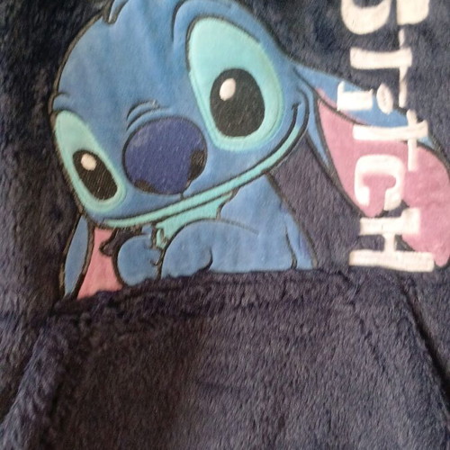 Disney Lilo & Stitch Undiz hoodie XS like new, dark blue plush sweatshirt