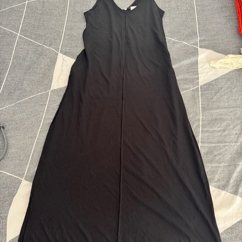 Benetton black dress with pockets new, XS loose fit
