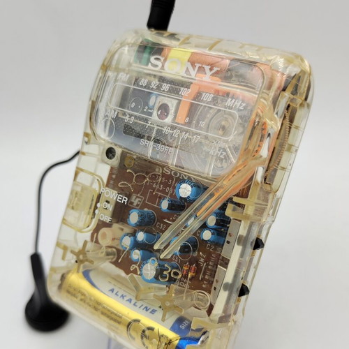 Sony SRF-39FP διάφανο ραδιόφωνο FM/AM μεταχειρισμένο, πλήρως λειτουργικό