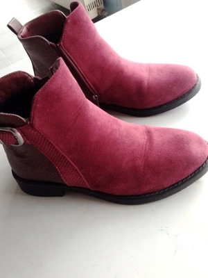Μποτίνια καινούργια, νούμερο 39, κόκκινα με βελούδινη υφή