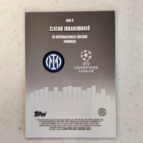 Topps Chrome UCC Zlatan Ibrahimovic Silenced card like new
