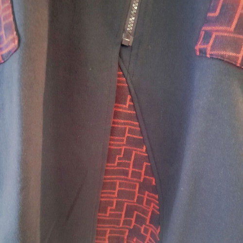 HHG lightweight autumn coat new, size L-XL, blue with burgundy details