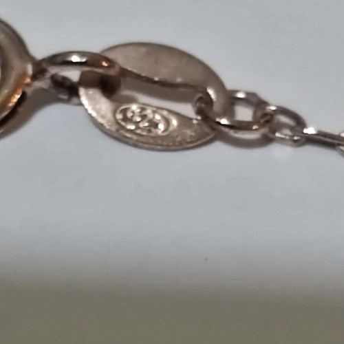 Silver 925 gold-plated necklace with number 8, like new