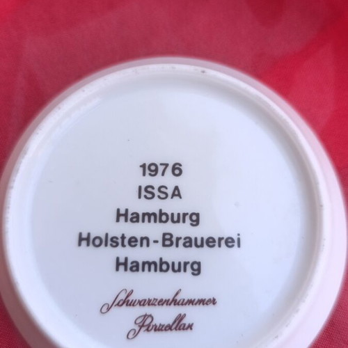 ISSA Hamburg 1976 porcelain memorabilia plates, Schwarzenhammer Porzellan