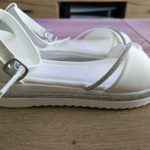 Mei anatomical shoes size 39 new, white and silver sandals
