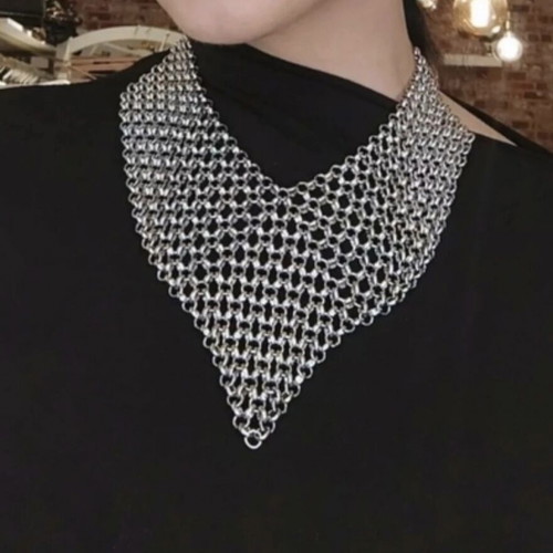 Mesh necklace new silver