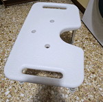 Bath stool without back aluminum like new