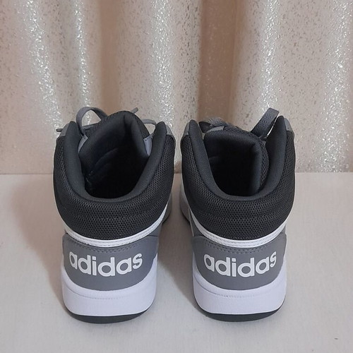Adidas Hoops 3.0 Mid K athletic boots new, grey with white stripes