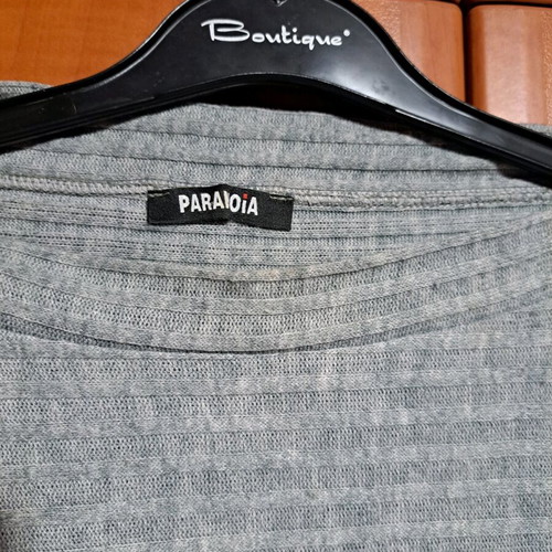 Paranoia gray blouse like new with buttons on shoulders