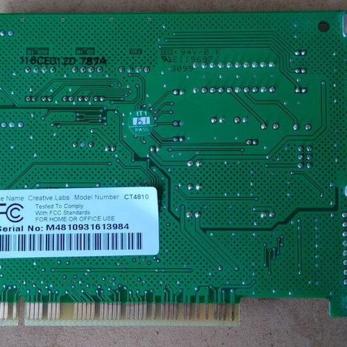 Creative Labs CT4810 sound card used, PCI