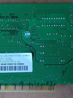 Creative Labs CT4810 sound card used, PCI