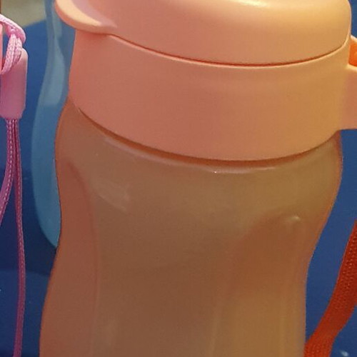 Tupperware bottle 350 ml with spout and strap, new, orange