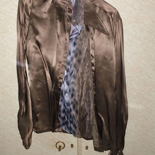 Satin brown jacket used, 80s style