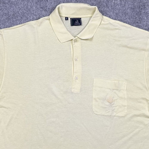 Nino Marino Polo short sleeve men's shirt XL yellow 100% cotton
