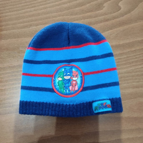 Children's knit hat used, size S, blue, PJ Masks