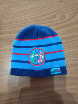 Children's knit hat used, size S, blue, PJ Masks