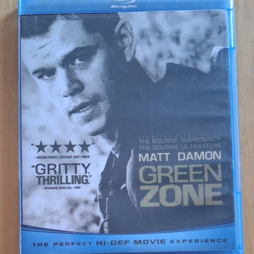 Green Zone Blu-ray and DVD set like new, action thriller