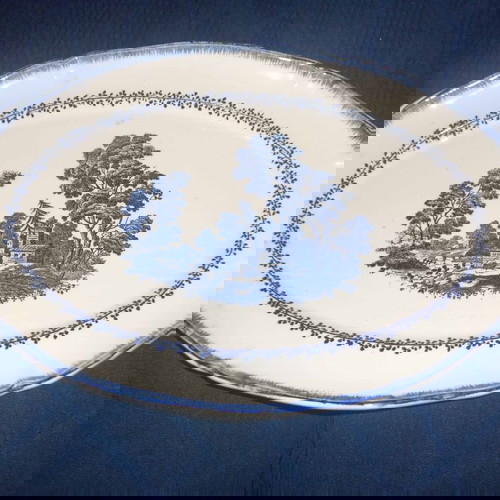 Παλιά Μεγάλη Κεραμική Πιατέλα Ιταλική μεταχειρισμένη 43x29 cm Richard Ginori