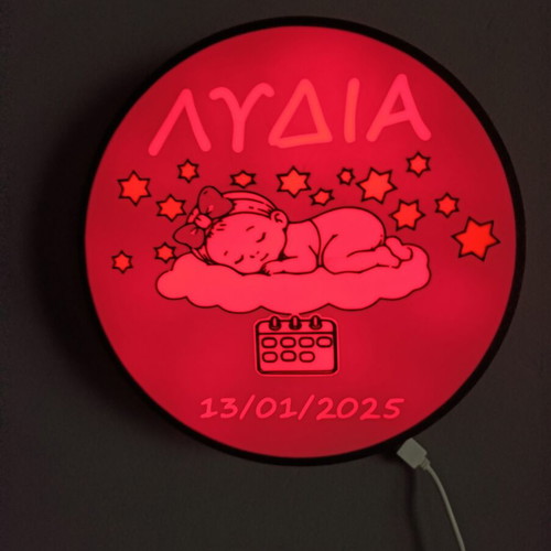 Personalized LED Baby Birth Light New