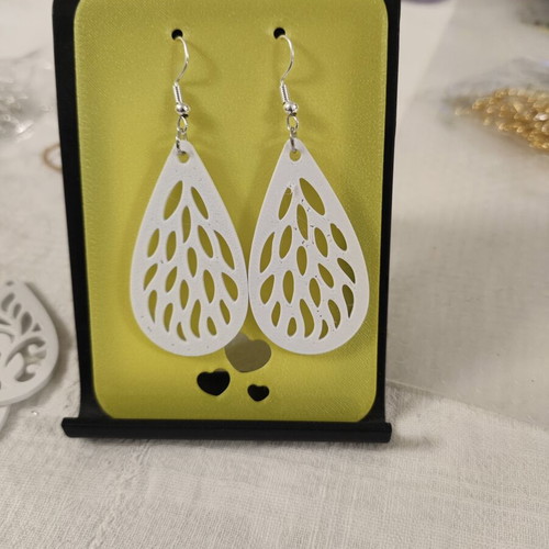Drop with Drops 3Dprinting Earrings made to order