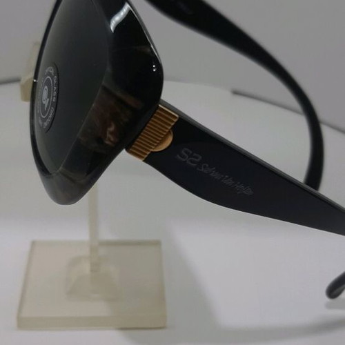 Solmar sunglasses like new, black frame with brown details, tinted crystal