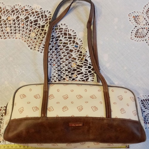Guy Laroche shoulder bag used, beige and brown