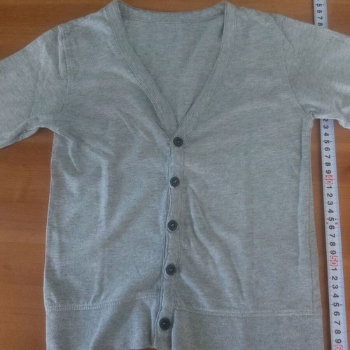 Children's thin sweatshirt cardigan used, gray