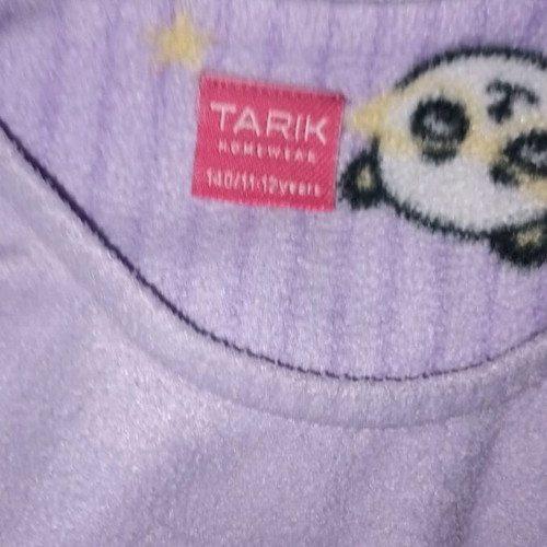 Girls' fleece pajamas for 12 years old like new, purple