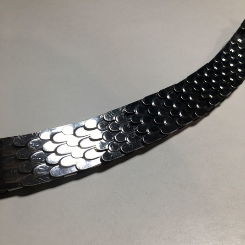 Silver elastic belt worn once