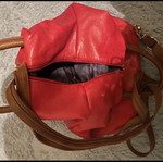 Women's backpack bag like new, red, versatile straps