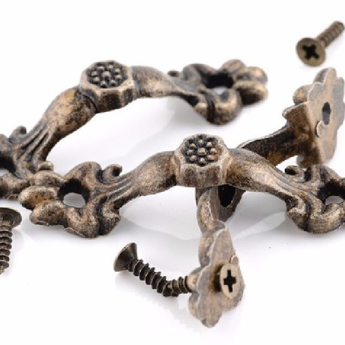 Vintage handle new 43 x 10 mm zinc alloy