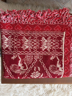 Caramel handmade wool blanket like new 1.94x2.00